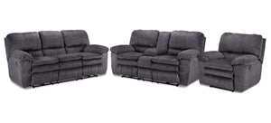 Reyes 3 Pc. Power Reclining Living Room Package - Grey