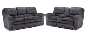 Reyes 2 Pc. Power Reclining Living Room Package w/ Loveseat - Grey