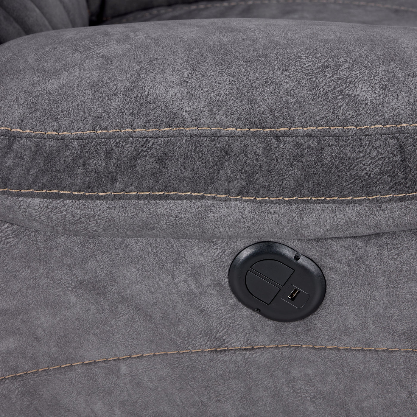 Reyes 2 Pc. Power Reclining Living Room Package w/ Chair - Grey