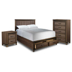 Rossco 5-Piece King Storage Bedroom Package - Rustic Oak