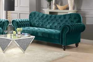 Ryo Tufted Velvet Sofa - Teal
