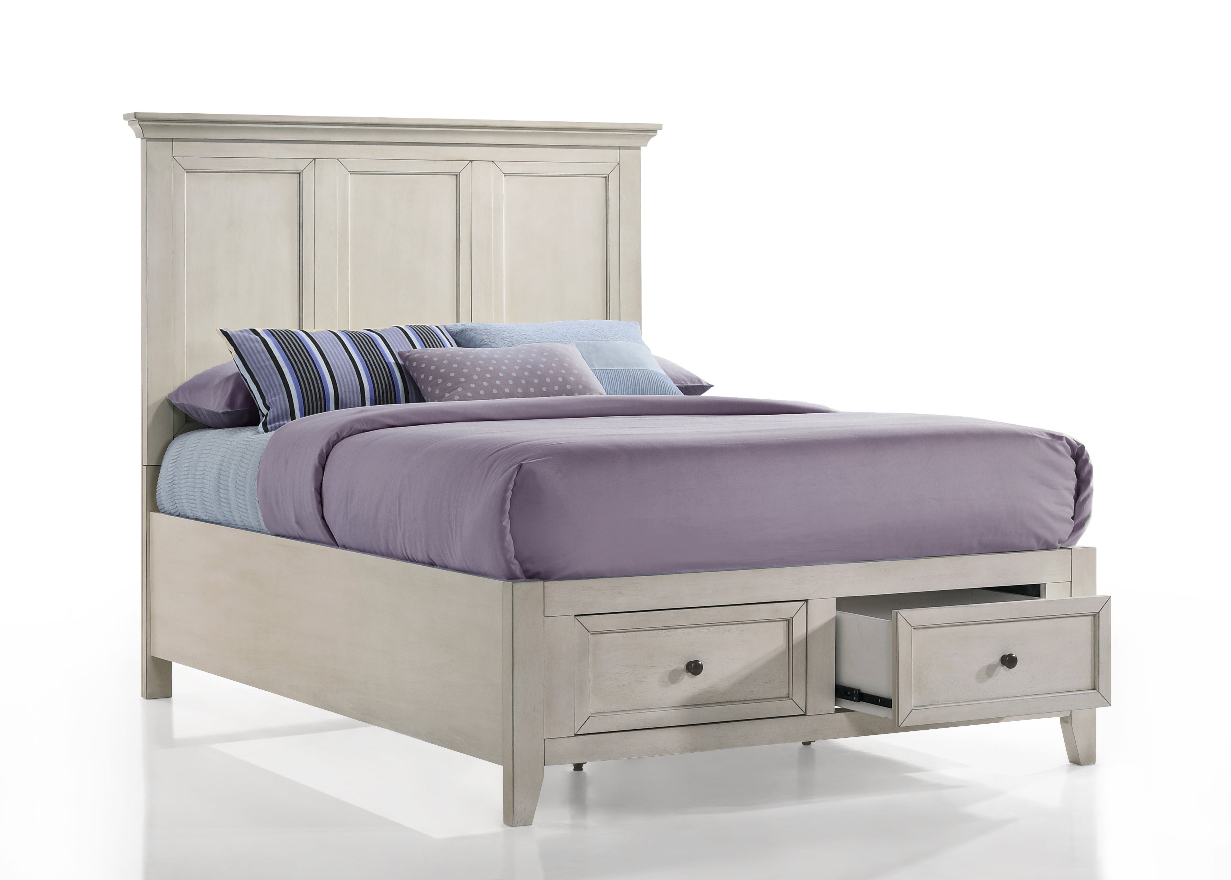 San Mateo 3-Piece Full Storage Bed - Antique White