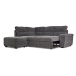Serafina 4-Piece Sectional with Right Facing Pop-Up Bed - Charcoal