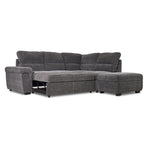Serafina 4-Piece Sectional with Left Facing Pop-Up Bed - Charcoal