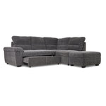Serafina 4-Piece Sectional with Left Facing Pop-Up Bed - Charcoal