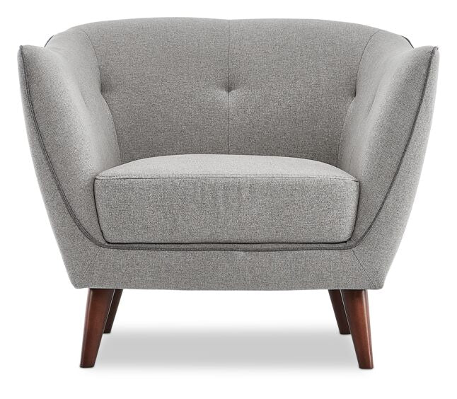 Ava II 2 Pc. Living Room Package w/ Chair - Light Grey