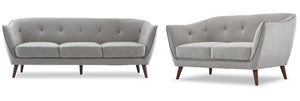 Ava II 2 Pc. Living Room Package w/ Loveseat - Light Grey