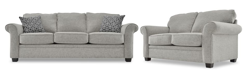 Duffield 2 Pc. Living Room Package w/ Loveseat - Smoke
