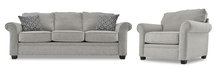Duffield 2 Pc. Living Room Package w/ Chair - Smoke