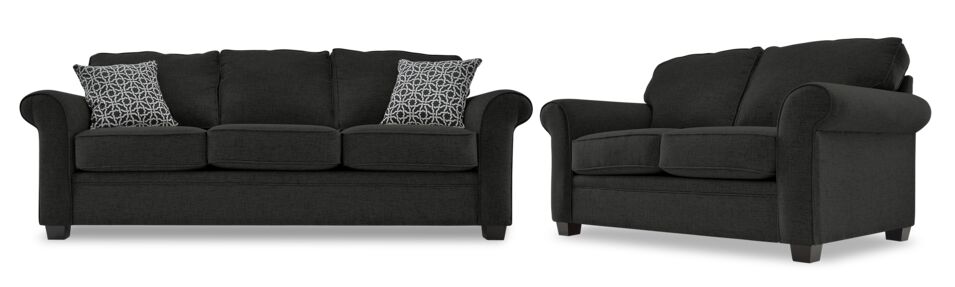 Duffield 2 Pc. Living Room Package w/ Loveseat - Midnight