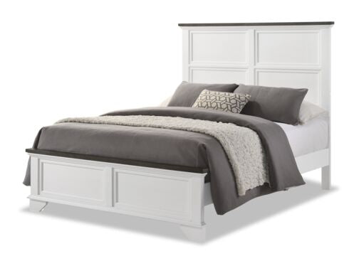 Abigail 5-Piece Full Bedroom Package - White and Grey