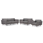 Adrianna II Sofa, Loveseat and Chair Set - Light Taupe