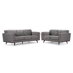 Adrianna II Sofa and Loveseat Set - Light Taupe