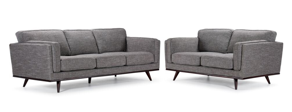 Adrianna II Sofa and Loveseat Set - Light Taupe