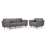 Adrianna II Sofa and Chair Set - Light Taupe