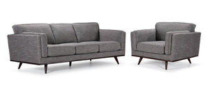 Adrianna II Sofa and Chair Set - Light Taupe