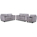 Alyssa Sofa, Loveseat & Chair Set- Pebble