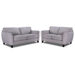 Alyssa Sofa & Loveseat Set- Pebble
