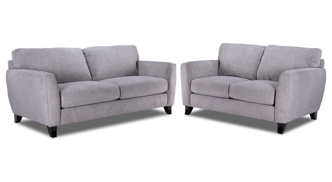 Alyssa Sofa & Loveseat Set- Pebble