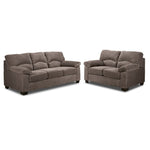 Archie Sofa & Loveseat Set- Ash