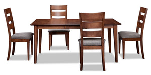 Arleen 5-Piece Dining Set - Chocolate