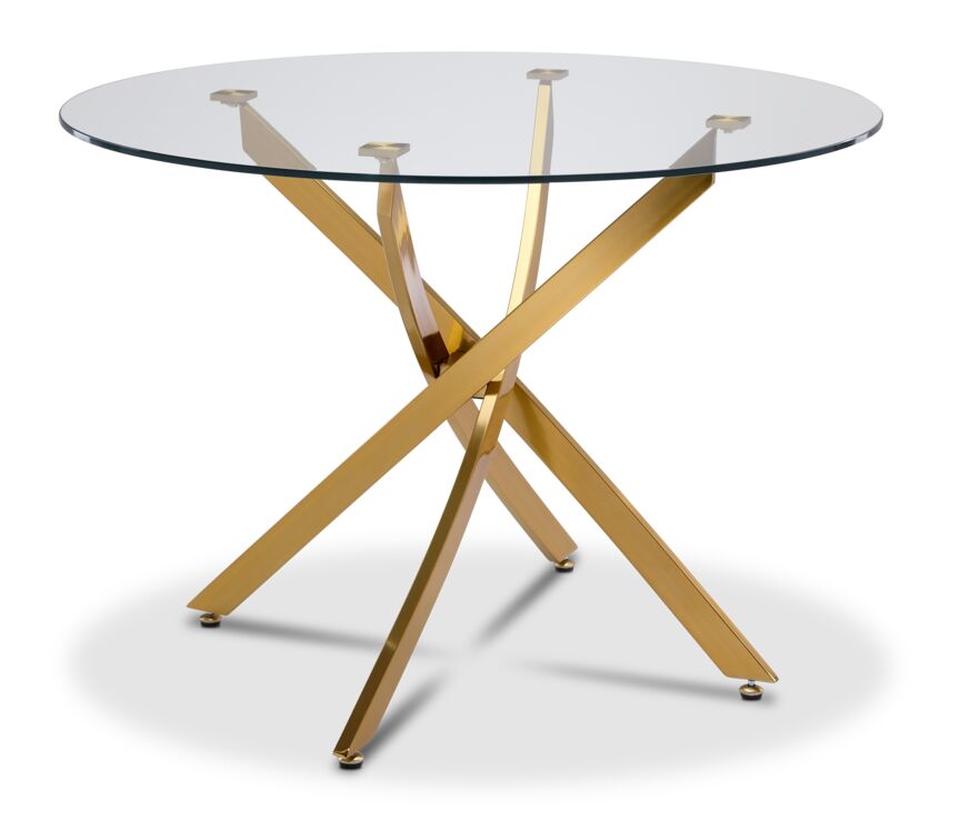 Aurora 5 Piece Round Dining Set - Black