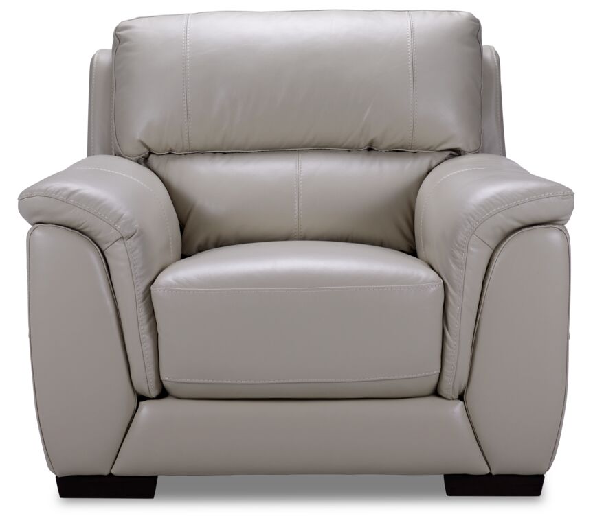 Avalon Leather Chair - Grey