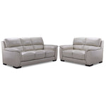 Avalon 2 Pc. Leather Living Room Package w/ Loveseat - Grey