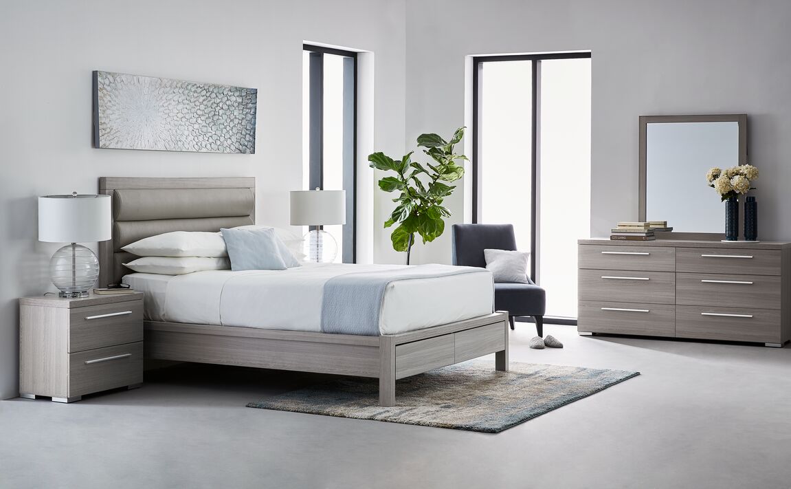 Bay Hill 6-Piece Queen Storage Bedroom Set - Grey