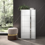Bianca 5 Drawer Chest - White Lacquer