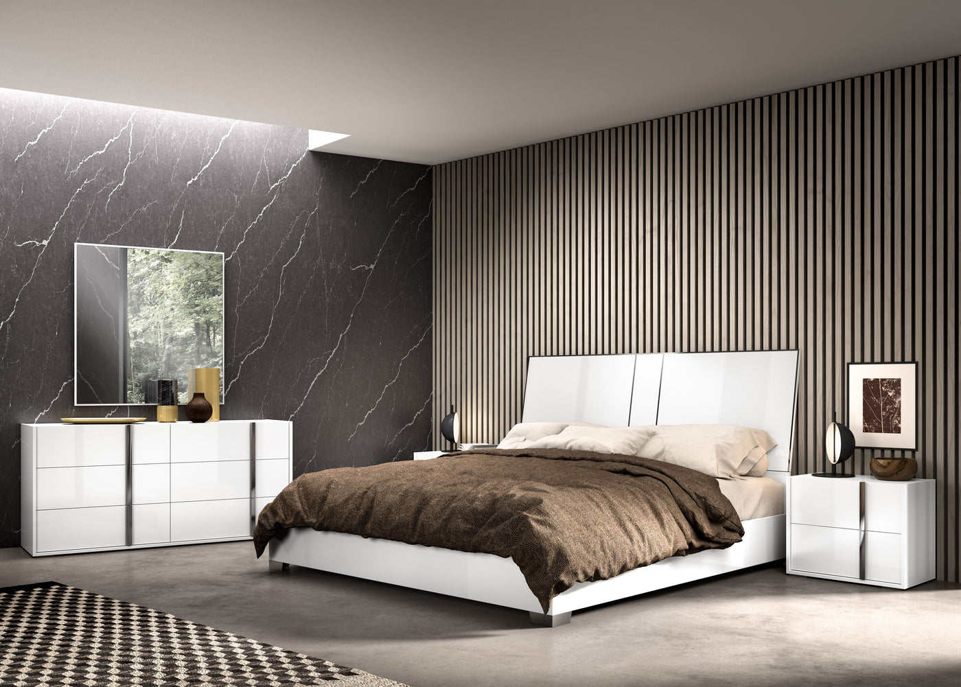 Bianca 3-Piece Queen Bed - White Lacquer