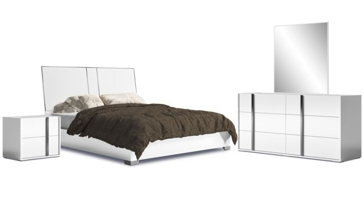 Bianca 6-Piece King Bedroom Package - White Lacquer
