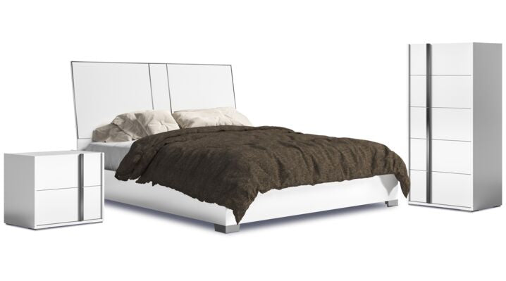 Bianca 5-Piece King Bedroom Package - White Lacquer