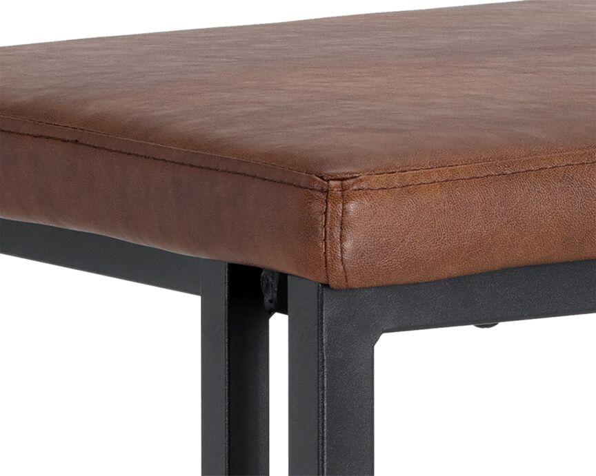 Boone Counter Height Stool - Black, Bravo Cognac