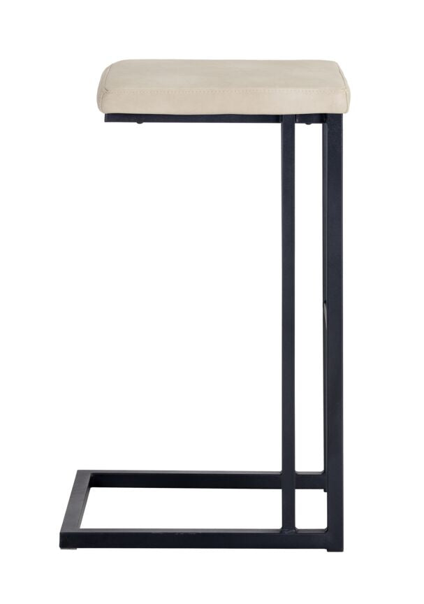 Boone Bar Height Stool - Black, Bravo Cream