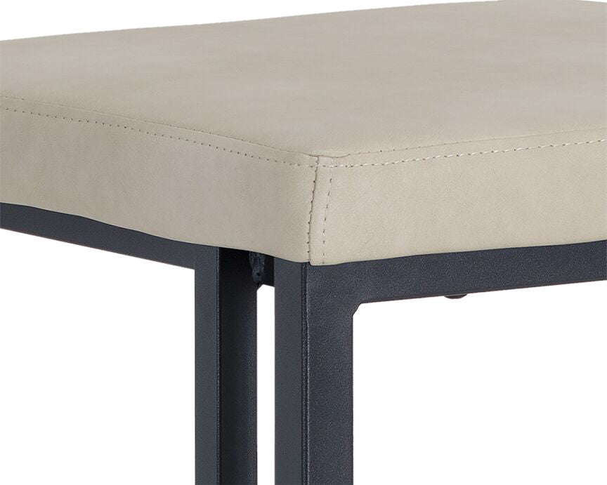 Boone Bar Height Stool - Black, Bravo Cream