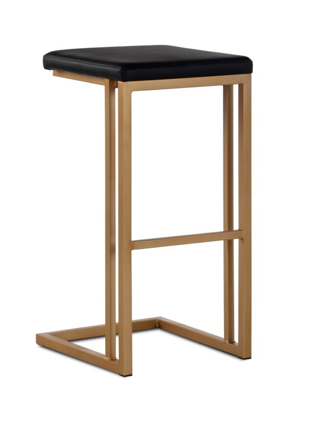 Boone Bar Height Stool - Champagne Gold, Onyx