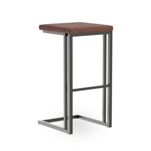 Boone Bar Height Stool - Grey, Antique Brown