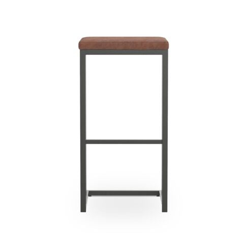 Boone Bar Height Stool - Grey, Antique Brown