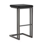 Boone Bar Height Stool - Grey, Onyx