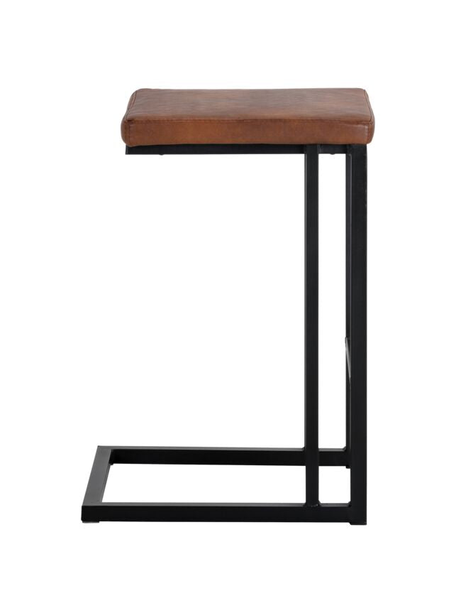Boone Counter Height Stool - Black, Bravo Cognac
