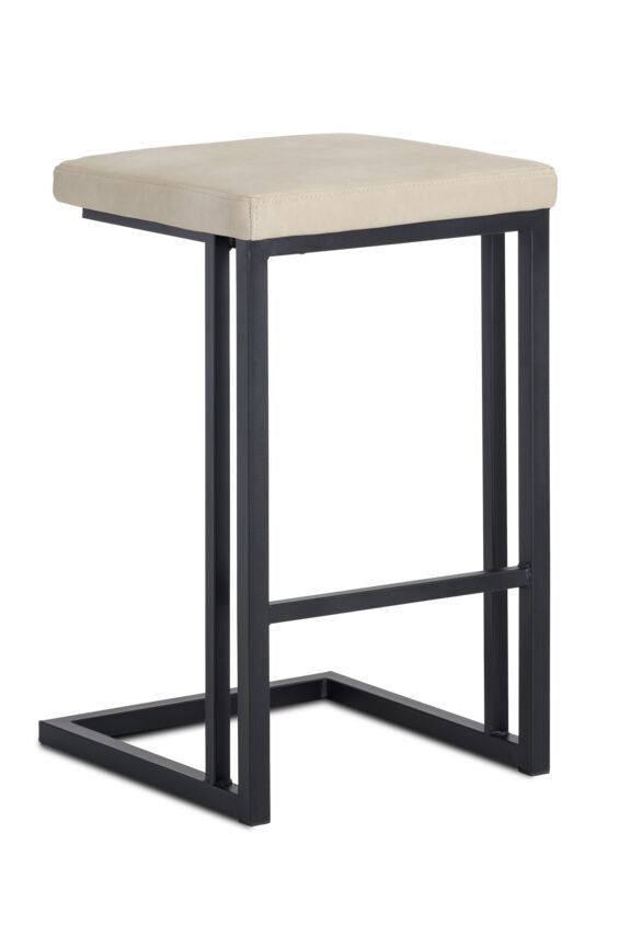 Boone Counter Height Stool - Black, Bravo Cream