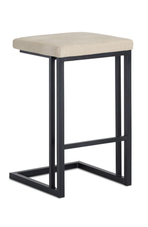 Boone Counter Height Stool - Black, Bravo Cream