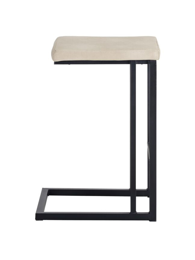 Boone Counter Height Stool - Black, Bravo Cream