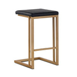 Boone Counter Height Stool - Champagne Gold, Onyx