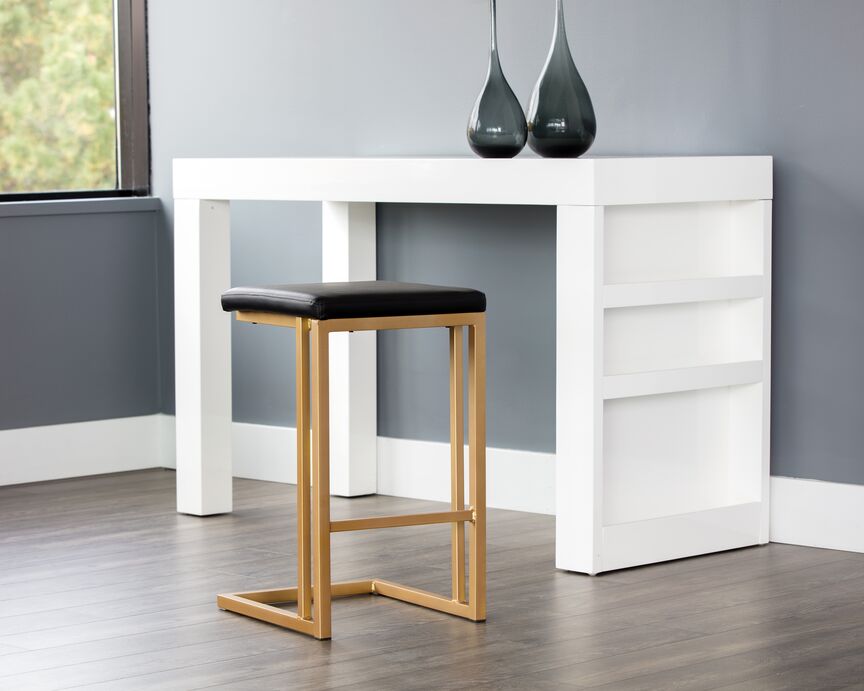 Boone Counter Height Stool - Champagne Gold, Onyx