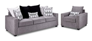 Brooklyn Sofa and Chair- Grey