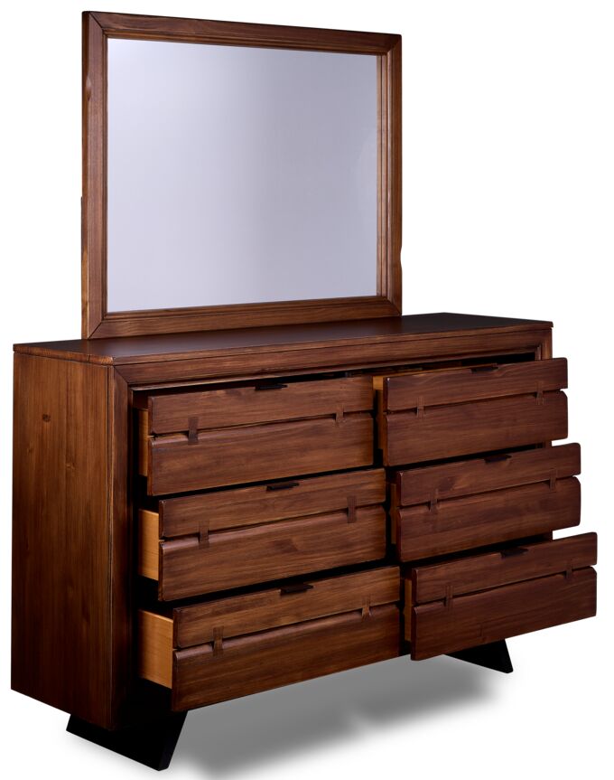 Camila 6-Piece Full Bedroom Package - Rustic Brown