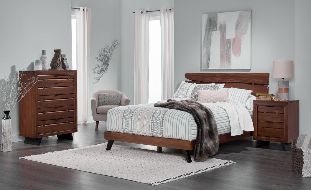 Camila 5-Piece Full Bedroom Package - Rustic Brown