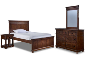 Canterbury 6-Piece Twin Bedroom Package - Warm Cherry